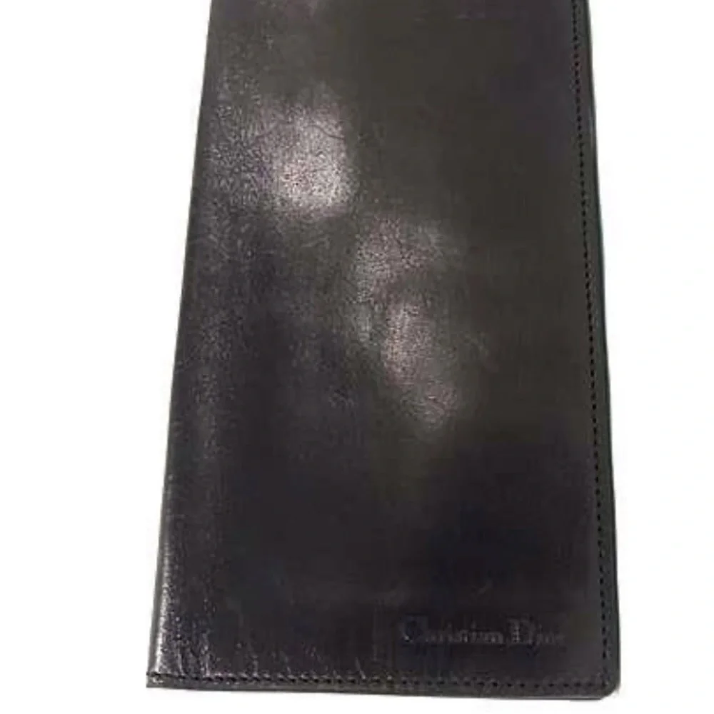 Dior Black Leather Bi-fold Wallet / Card Holder